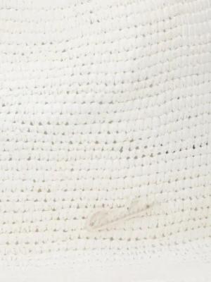 Borsalino Caps & Mützen - "Clochard Panama" Raffia Hat – White - Gr. 55 - in Weiß - für Damen