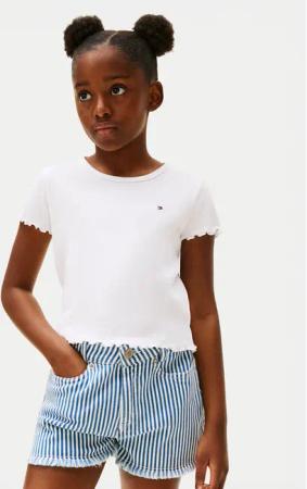 Tommy Hilfiger T-Shirt Essential KG0KG08590 Weiß Regular Fit