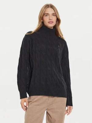 Tommy Hilfiger Rollkragenpullover WW0WW43102 Schwarz Regular Fit