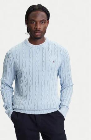 Tommy Hilfiger Pullover Classic MW0MW39524 Himmelblau Regular Fit
