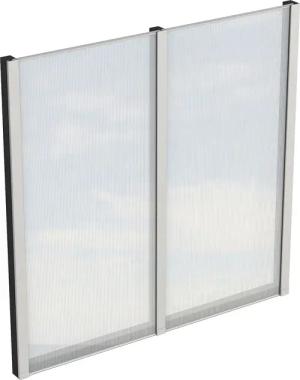 Skanholz Carport-Seitenwand, m. Polycarbonat, freistehend