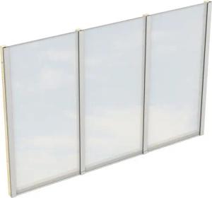 Skanholz Carport-Seitenwand, m. Polycarbonat, freistehend