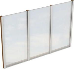 Skanholz Carport-Seitenwand, m. Polycarbonat, freistehend