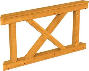 Skanholz Brüstungsgeländer "Andreaskreuz"