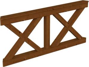 Skanholz Brüstungsgeländer "Andreaskreuz"