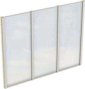 Skanholz Carport-Seitenwand, m. Polycarbonat, freistehend