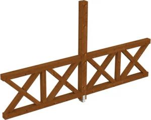 Skanholz Carport-Seitenwand "Andreaskreuz", freistehehend