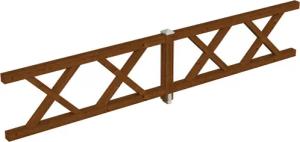 Skanholz Brüstungsgeländer "Andreaskreuz"