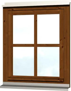 Skanholz Fenster "Einzelfenster", für Carports, 69,1 x 82,1 cm