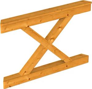 Skanholz Brüstungsgeländer "Andreaskreuz"