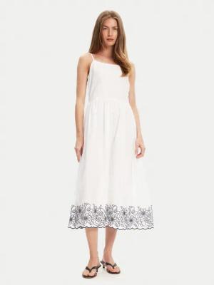 United Colors Of Benetton Sommerkleid 4KUSDV0B7 Weiß Regular Fit