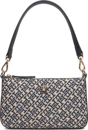 Tommy Hilfiger Handtasche Th Jacquard Shoulder Pouch AW0AW17828 Dunkelblau