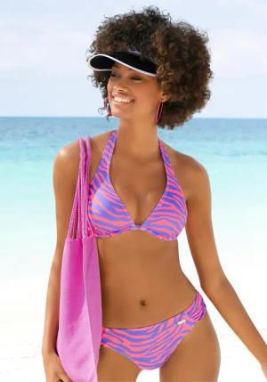 VENICE BEACH Bügel-Bikini-Top Damen violett-koralle Gr.42 Cup B