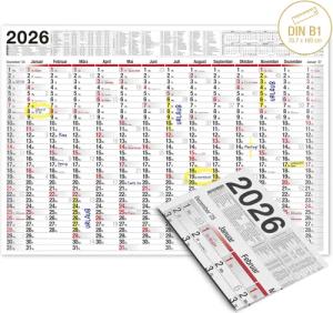 TOBJA Wandkalender XXL Wandkalender 2026 100