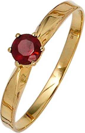 JOBO Goldring, 585 Gold mit Granat