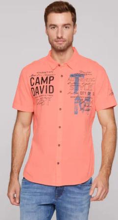 CAMP DAVID Kurzarmhemd mit Webstruktur