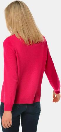 GOLDNER Strickpullover Kuschelweiche Kaschmir-Strickjacke mit Rundhals