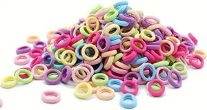 Montegoni Haarclip 500 bunte Nylon-Haarbänder &