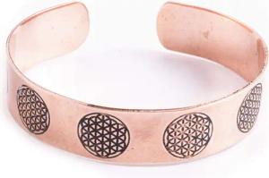 Berk Armreif Kupferarmreif mit Blume des