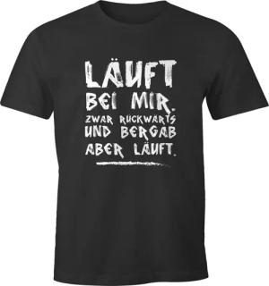 MoonWorks Print-Shirt Herren T-Shirt Spruch Läuft