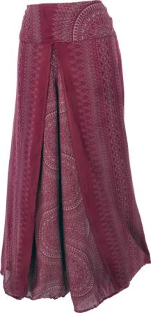 Guru-Shop Relaxhose Palazzohose, offene Boho Sommerhose,