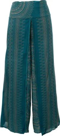 Guru-Shop Relaxhose Palazzohose, offene Boho Sommerhose,