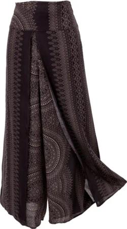 Guru-Shop Relaxhose Palazzohose, offene Boho Sommerhose,
