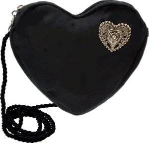 Alpenflüstern Schultertasche Herztasche Trachtenherz (schwarz), -