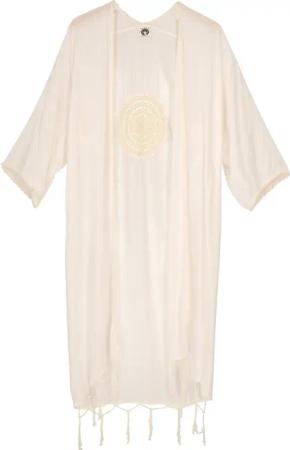 Guru-Shop Kimono Leichter Kaftan, besticktes offenes..,