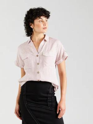 Vero Moda Kurzarmbluse VMBumpy (1-tlg) Falten