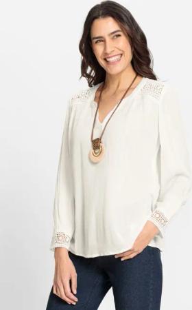Witt Klassische Bluse Crinklebluse