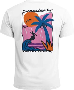 Neverless Print-Shirt Herren T-Shirt Backprint Surfer
