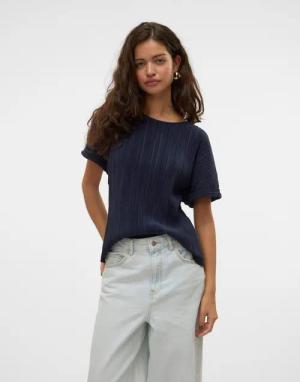 Vero Moda Kurzarmbluse VMAURORA SS O-NECK