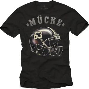 MAKAYA Print-Shirt American Football Helm Mücke