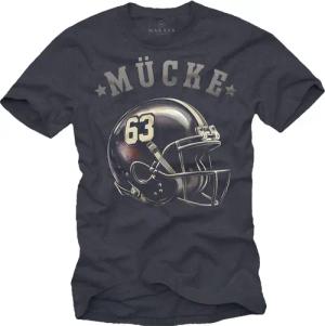 MAKAYA Print-Shirt American Football Helm Mücke