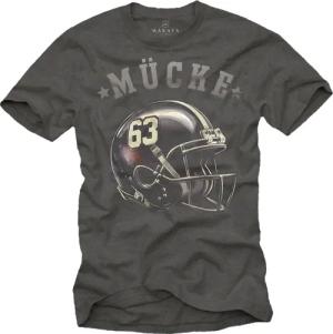 MAKAYA Print-Shirt American Football Helm Mücke
