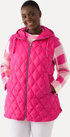 Ulla Popken Steppweste Steppweste Zipper Tunnelzug