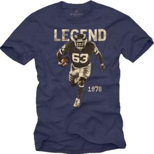 MAKAYA Print-Shirt American Football Bulldozer Motiv