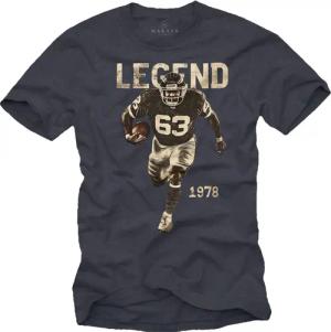 MAKAYA Print-Shirt American Football Bulldozer Motiv