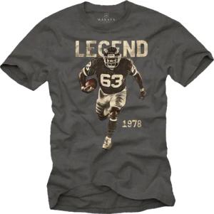 MAKAYA Print-Shirt American Football Bulldozer Motiv