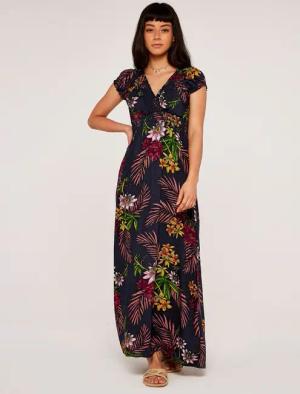 Apricot Maxikleid Maxikleid, (1-tlg) mit Smockband