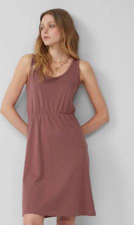 QS Minikleid Kurzes Jerseykleid aus Baumwolle