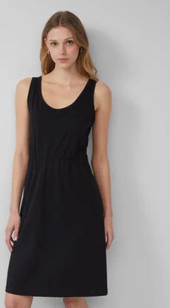 QS Minikleid Kurzes Jerseykleid aus Baumwolle