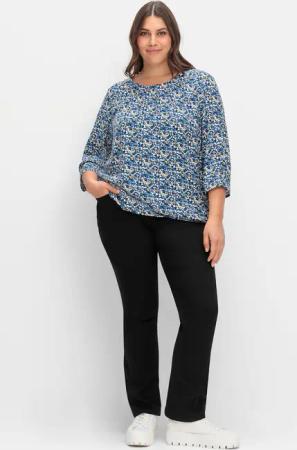 Sheego Jerseyhose Bootcuthose Innenbeinlänge ca. 80