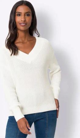heine Strickpullover V-Ausschnitt-Pullover