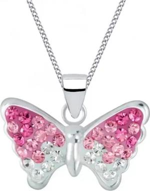 Goldene Hufeisen Kette mit Anhänger Pinkrosa