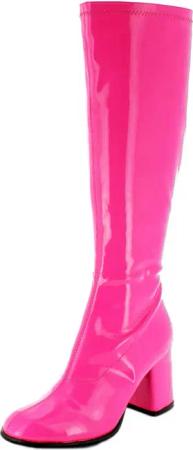 Das Kostümland Gogo Damen Retro Lackstiefel,