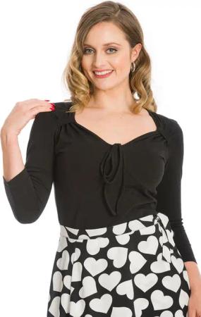 Banned Shirttop Dream Big Schwarz Retro