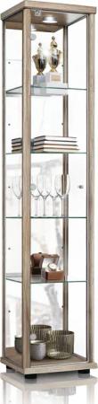 K-Möbel Glasvitrine C1083 (Glasvitrine (176x37x33 cm)