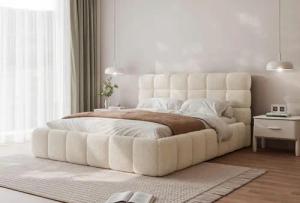 Compleo Polsterbett Wolkenbett, Bouclé Bett, Funktionales